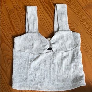 ASOS White Ring Crop Top